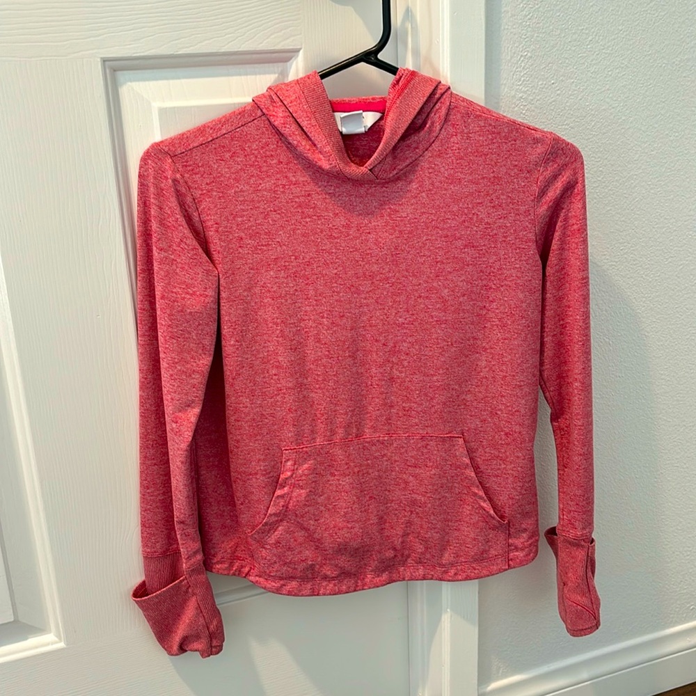 Girl Athleta long sleeve hooded shirt